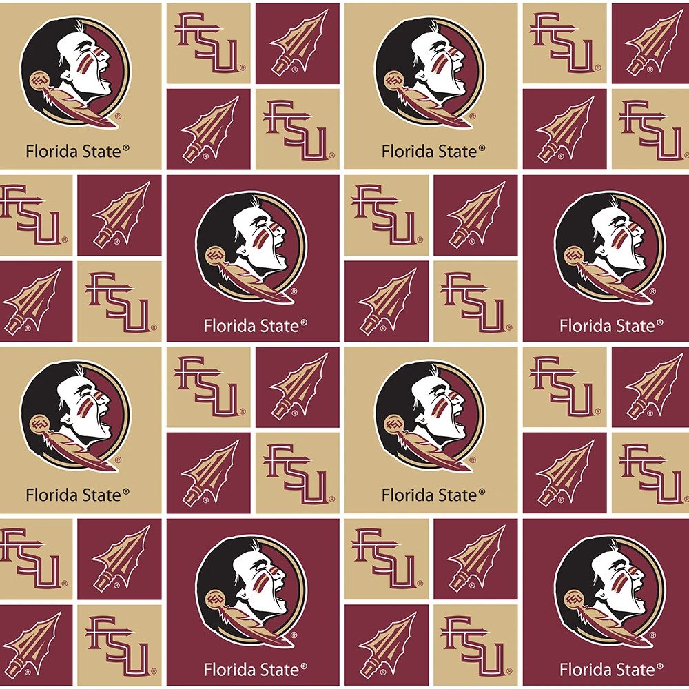 FSU Seminoles fabric by the yard | 100% Cotton | Sykel Enterprises NCAA fabric | Pattern #020