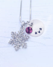 Load image into Gallery viewer, Snowflake Necklace | Charm Jewelry | Personalized  Necklace | Snowflake Charm | Christmas gifts for mom | Christmas gifts for her
