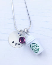 Load image into Gallery viewer, Starbucks Gift | Starbucks Necklace | Personalized Necklace | Christmas gifts for mom | Christmas gifts for her | Christmas gifts for women
