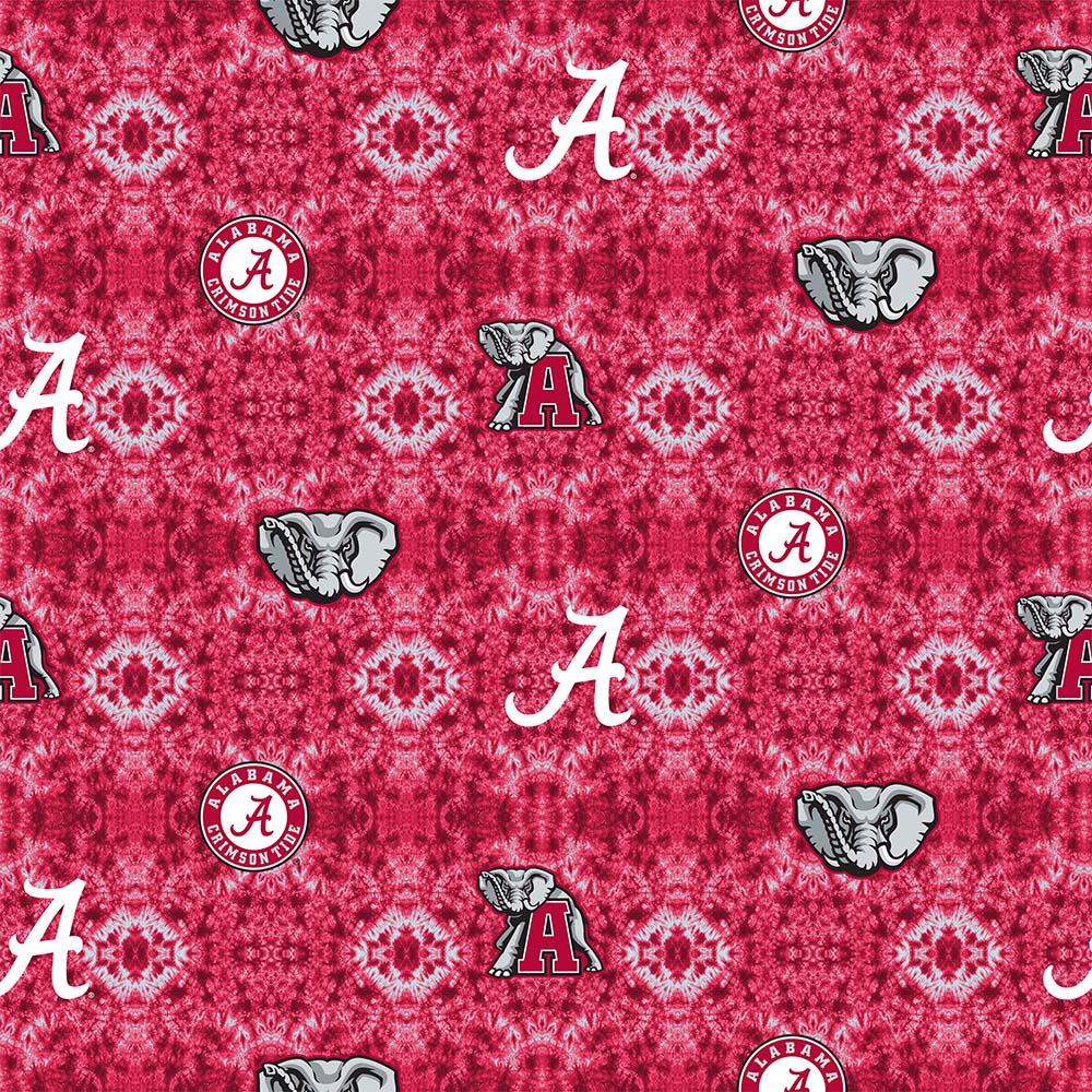 Alabama Crimson Tide fabric by the yard | 100% Cotton | Sykel Enterprises NCAA fabric | Pattern #1191