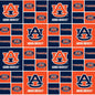 Auburn University fabric by the yard | 100% Cotton | Sykel Enterprises NCAA fabric | Pattern #020