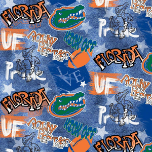 NCAA FL fabric by the yard | 100% Cotton | Sykel Enterprises NCAA fabric | Pattern # 1235
