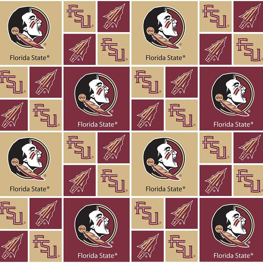 FSU Seminoles fabric by the yard | 100% Cotton | Sykel Enterprises NCAA fabric | Pattern #020