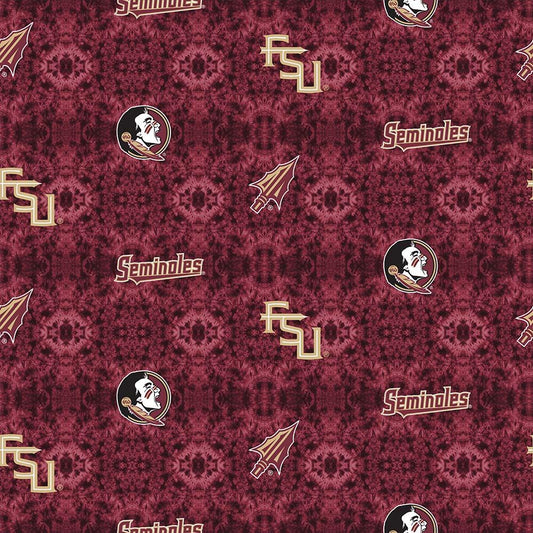 Florida State University fabric by the yard | 100% Cotton | Sykel Enterprises NCAA fabric | Pattern #1191