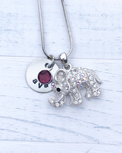 Load image into Gallery viewer, Elephant Gifts | Elephant Necklace | Personalized Necklace | Christmas gifts for mom | Christmas gifts for women | Christmas gifts for her
