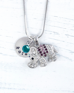 Elephant Gifts | Elephant Necklace |   Personalized Necklace | Christmas gifts for mom | Christmas gifts for women | Christmas gifts for her