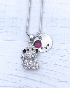 Monkey Gift | Monkey Charm Jewelry | Personalized Necklace | Monkey Charm | Christmas gift for mom | Christmas gift for her