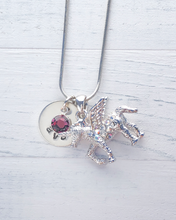 Load image into Gallery viewer, Unicorn Charm Jewelry | Personalized Unicorn Charm Necklace | Unicorn Charm  | Crystal Unicorn Charm | Unicorn Jewelry | Jewelry for Girls
