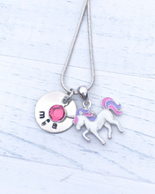 Load image into Gallery viewer, Unicorn Gifts | Unicorn Charm Jewelry | Personalized Necklace | Christmas gift for mom | Unicorn Jewelry | Jewelry for Girls
