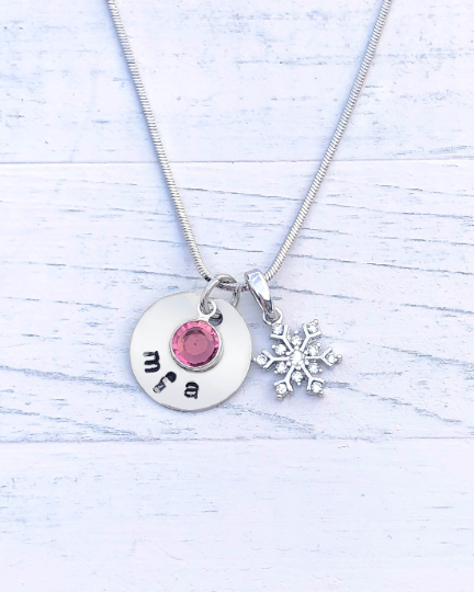 Snowflake Necklace | Charm Jewelry | Personalized  Necklace | Snowflake Charm | Christmas gifts for mom | Christmas gifts for her