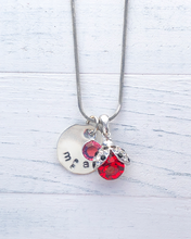 Load image into Gallery viewer, Ladybug Necklace | Ladybug Gifts | Ladybug Jewelry | Personalized Necklace | Christmas gift for mom | Christmas gift for her
