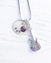 Load image into Gallery viewer, Guitar Gifts | Guitar Necklace | Guitar Jewelry for women | Personalized Necklace | Christmas gifts for mom | Christmas gifts for women
